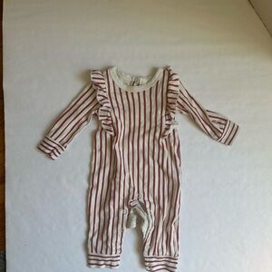 Striped Baby Romper with Ruffles